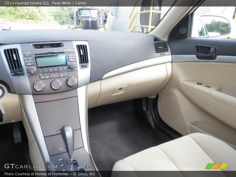 Pearl White / Camel 2010 Hyundai Sonata GLS