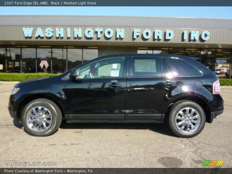 Black / Medium Light Stone 2007 Ford Edge SEL AWD