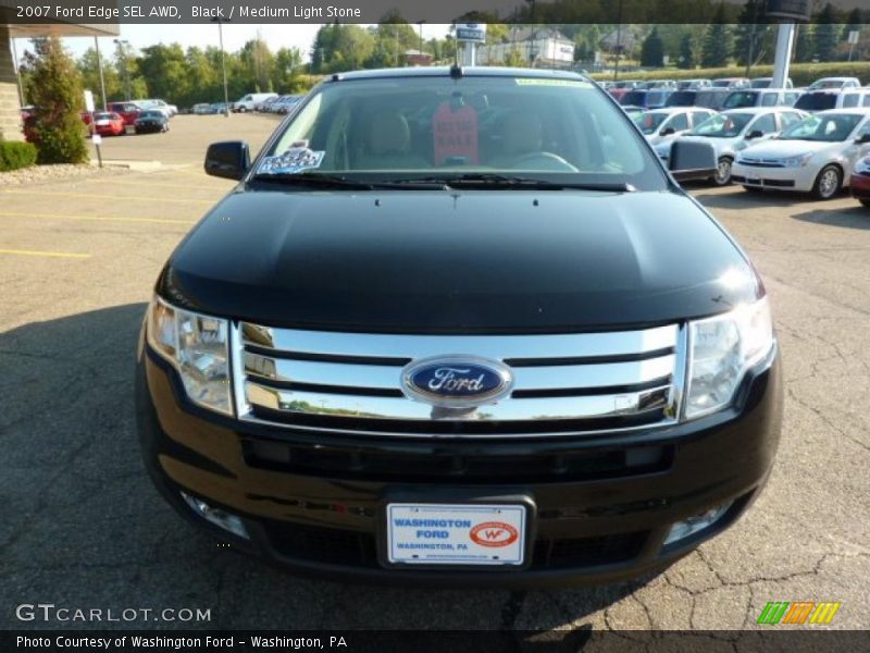 Black / Medium Light Stone 2007 Ford Edge SEL AWD
