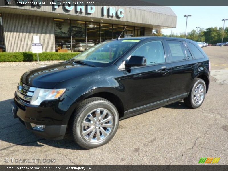 Black / Medium Light Stone 2007 Ford Edge SEL AWD