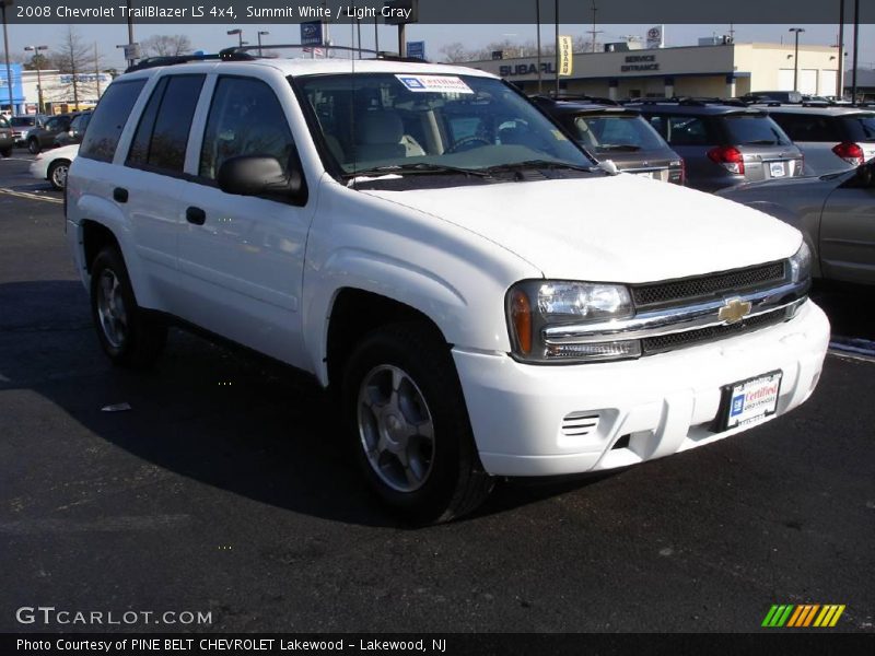 Summit White / Light Gray 2008 Chevrolet TrailBlazer LS 4x4