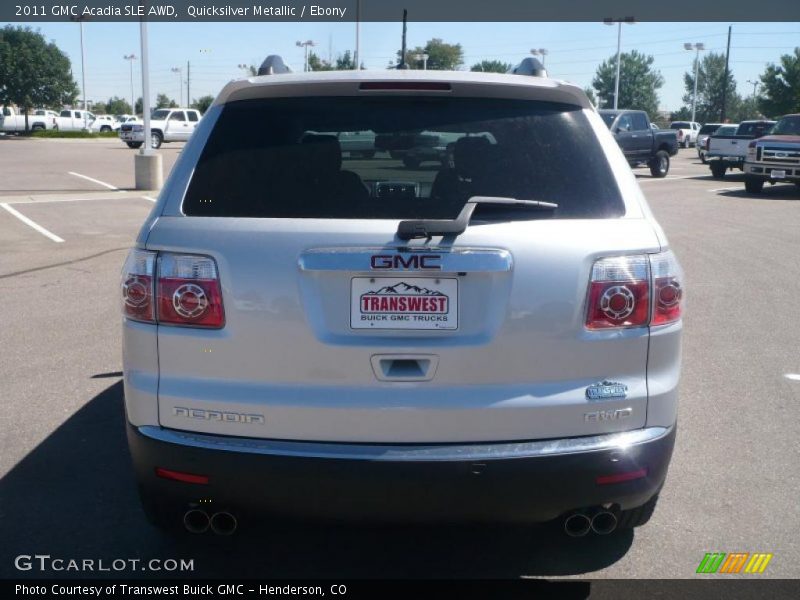 Quicksilver Metallic / Ebony 2011 GMC Acadia SLE AWD