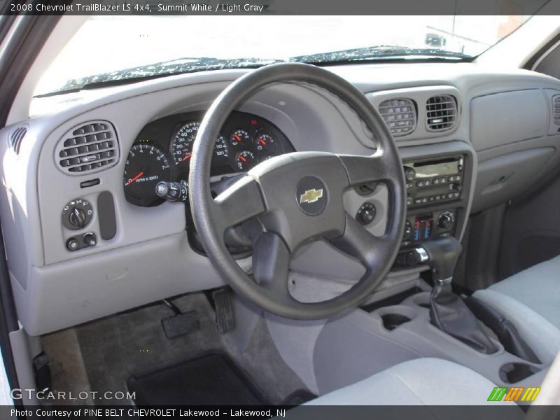Summit White / Light Gray 2008 Chevrolet TrailBlazer LS 4x4