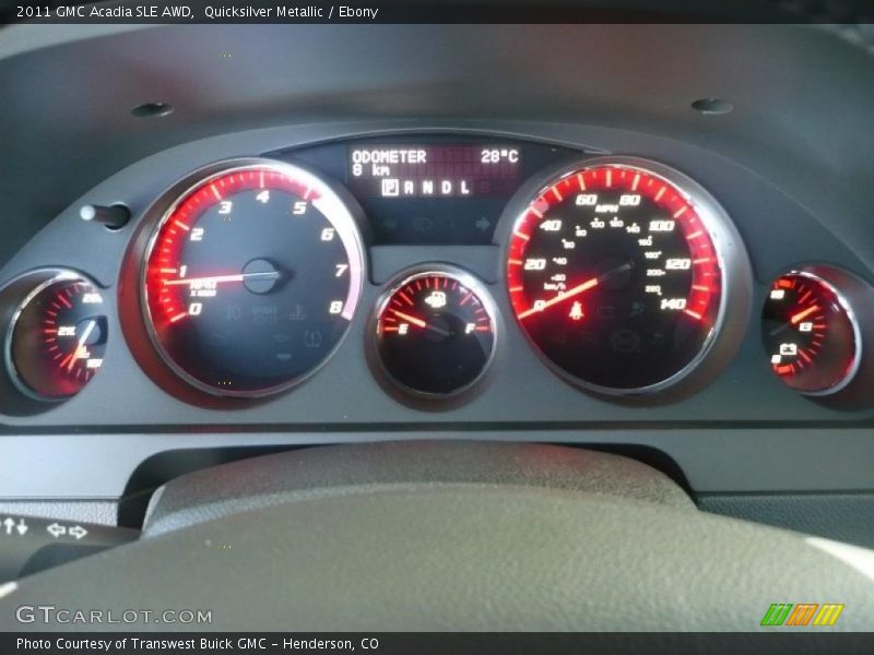 Quicksilver Metallic / Ebony 2011 GMC Acadia SLE AWD