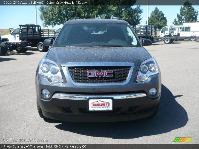 Cyber Gray Metallic / Ebony 2011 GMC Acadia SLE AWD