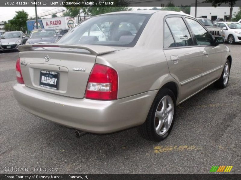 Light Sandalwood Metallic / Off Black 2002 Mazda Protege ES