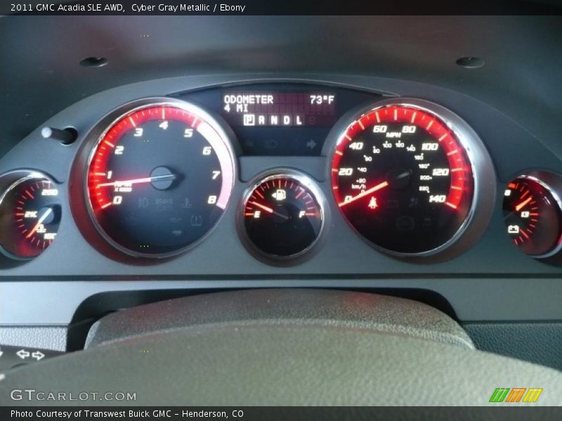Cyber Gray Metallic / Ebony 2011 GMC Acadia SLE AWD
