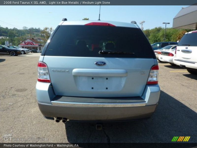 Light Ice Blue Metallic / Medium Light Stone 2008 Ford Taurus X SEL AWD