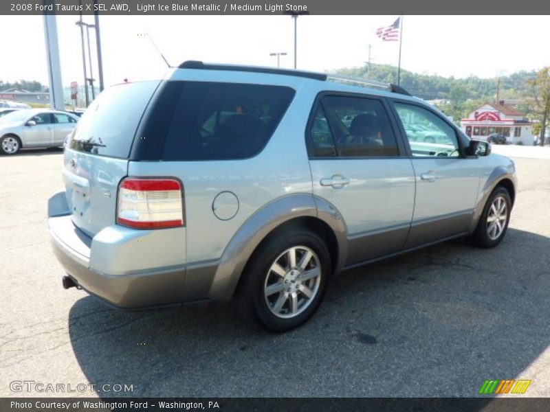 Light Ice Blue Metallic / Medium Light Stone 2008 Ford Taurus X SEL AWD