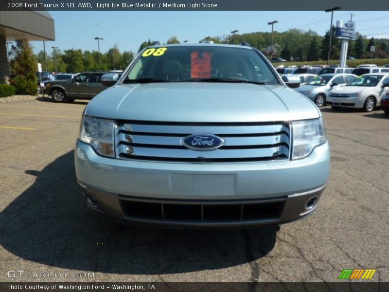 Light Ice Blue Metallic / Medium Light Stone 2008 Ford Taurus X SEL AWD