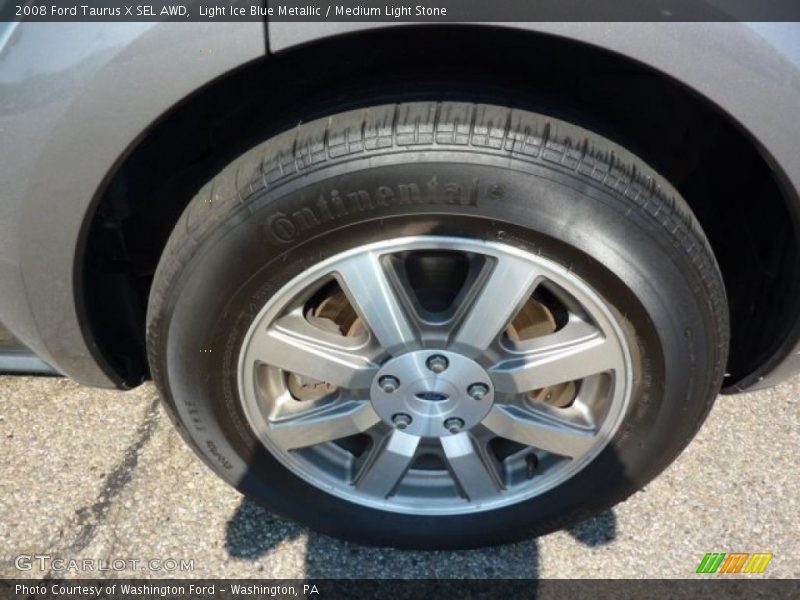 Light Ice Blue Metallic / Medium Light Stone 2008 Ford Taurus X SEL AWD