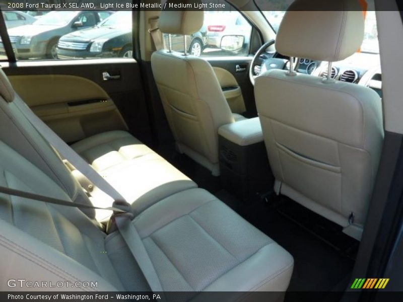 Light Ice Blue Metallic / Medium Light Stone 2008 Ford Taurus X SEL AWD