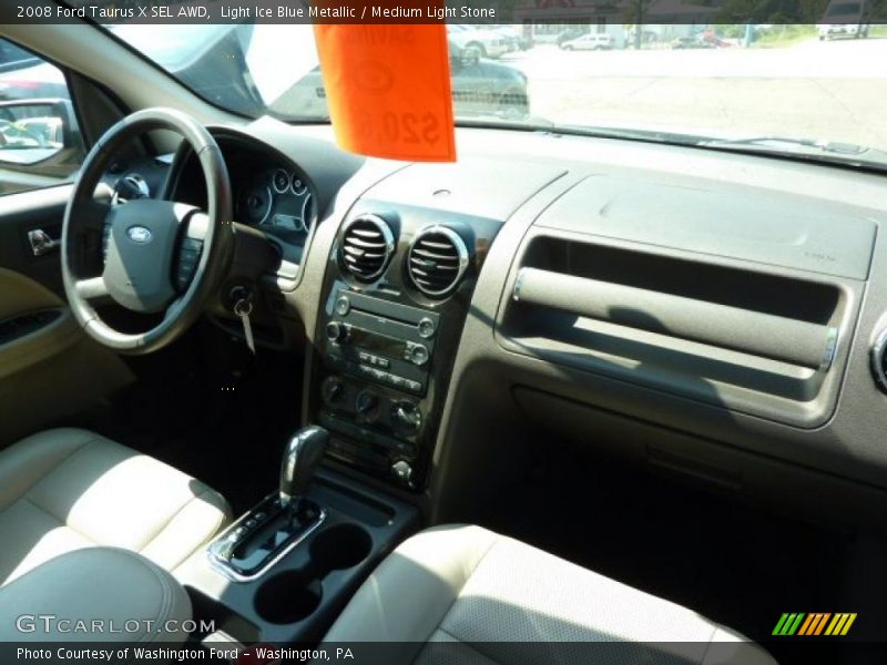 Light Ice Blue Metallic / Medium Light Stone 2008 Ford Taurus X SEL AWD
