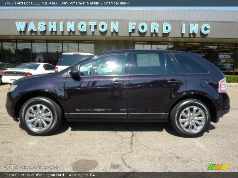 Dark Amethyst Metallic / Charcoal Black 2007 Ford Edge SEL Plus AWD