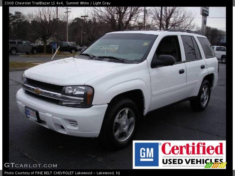 Summit White / Light Gray 2008 Chevrolet TrailBlazer LS 4x4