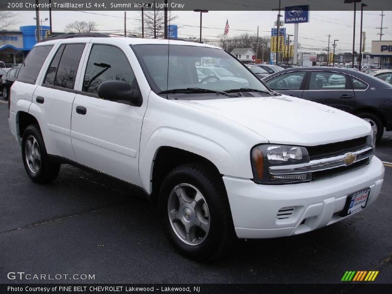 Summit White / Light Gray 2008 Chevrolet TrailBlazer LS 4x4