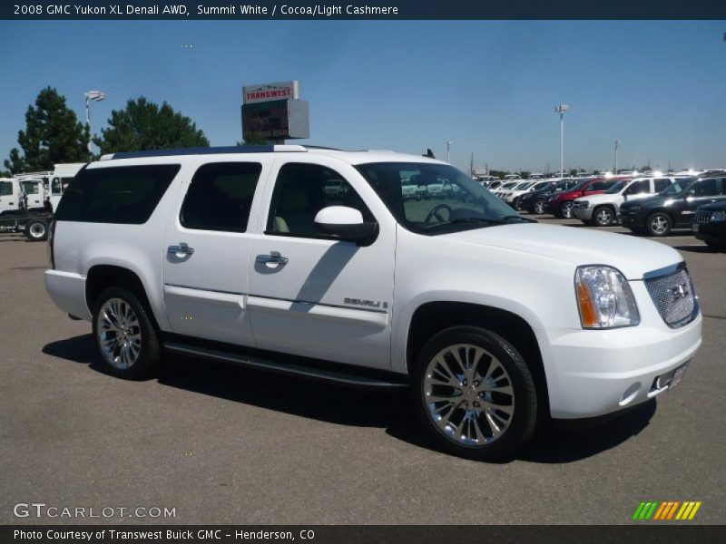 Summit White / Cocoa/Light Cashmere 2008 GMC Yukon XL Denali AWD
