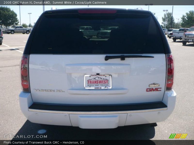 Summit White / Cocoa/Light Cashmere 2008 GMC Yukon XL Denali AWD