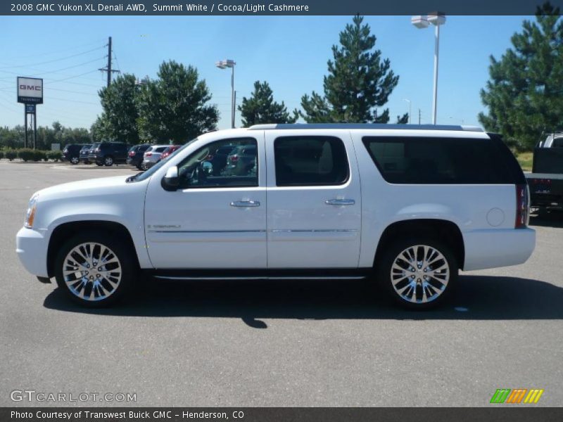 Summit White / Cocoa/Light Cashmere 2008 GMC Yukon XL Denali AWD