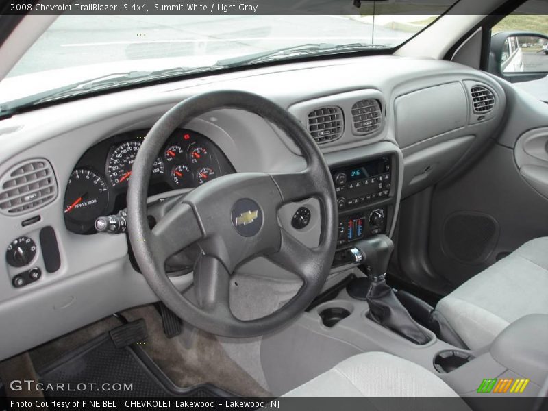 Summit White / Light Gray 2008 Chevrolet TrailBlazer LS 4x4