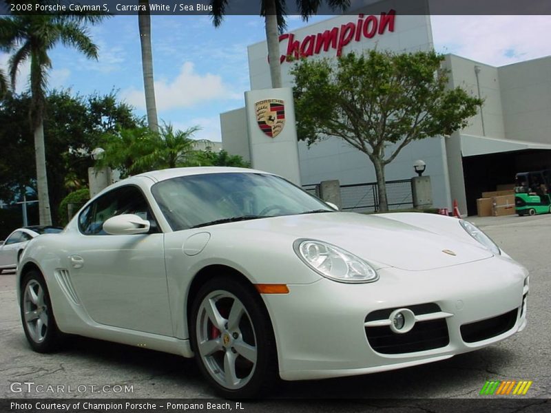 Carrara White / Sea Blue 2008 Porsche Cayman S