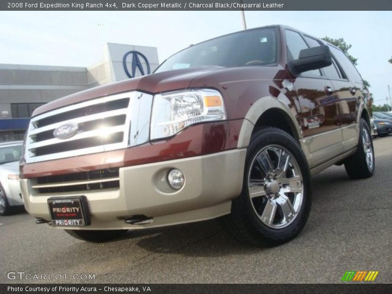 Dark Copper Metallic / Charcoal Black/Chaparral Leather 2008 Ford Expedition King Ranch 4x4