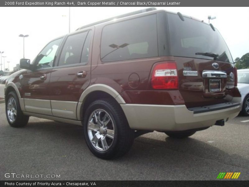 Dark Copper Metallic / Charcoal Black/Chaparral Leather 2008 Ford Expedition King Ranch 4x4