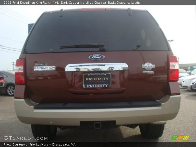 Dark Copper Metallic / Charcoal Black/Chaparral Leather 2008 Ford Expedition King Ranch 4x4
