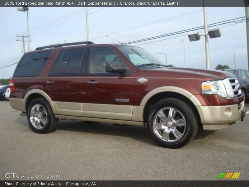 Dark Copper Metallic / Charcoal Black/Chaparral Leather 2008 Ford Expedition King Ranch 4x4