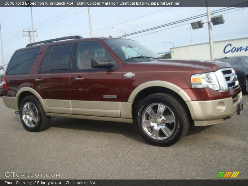 Dark Copper Metallic / Charcoal Black/Chaparral Leather 2008 Ford Expedition King Ranch 4x4