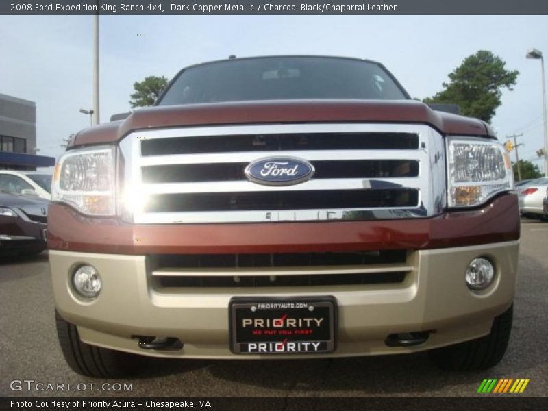 Dark Copper Metallic / Charcoal Black/Chaparral Leather 2008 Ford Expedition King Ranch 4x4