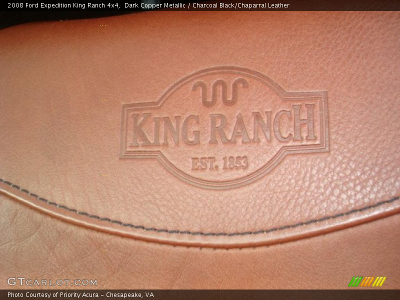 Dark Copper Metallic / Charcoal Black/Chaparral Leather 2008 Ford Expedition King Ranch 4x4
