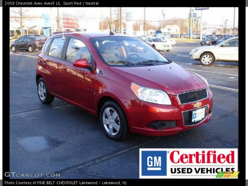 Sport Red / Neutral 2009 Chevrolet Aveo Aveo5 LS