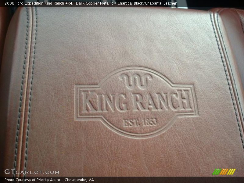 Dark Copper Metallic / Charcoal Black/Chaparral Leather 2008 Ford Expedition King Ranch 4x4