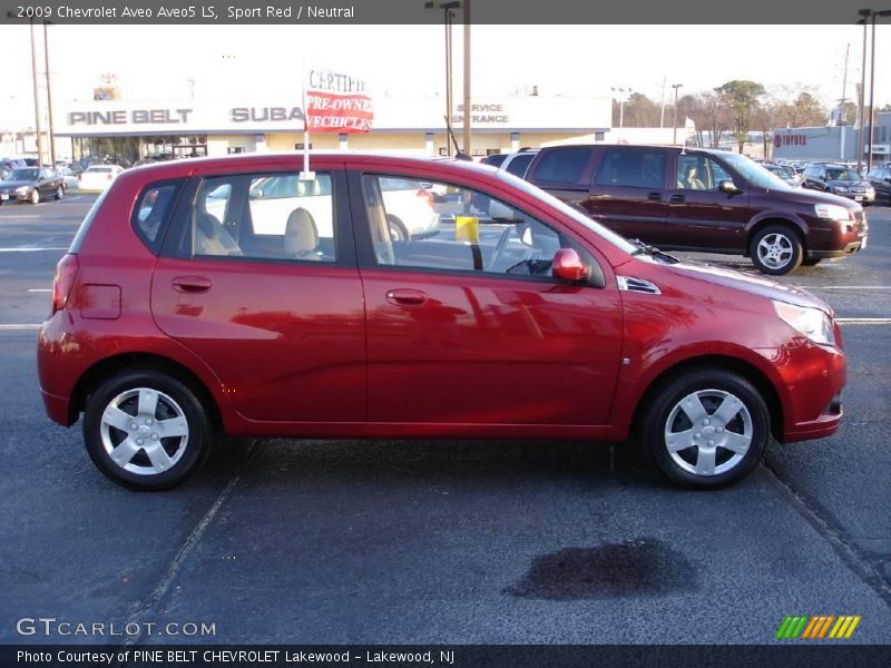 Sport Red / Neutral 2009 Chevrolet Aveo Aveo5 LS