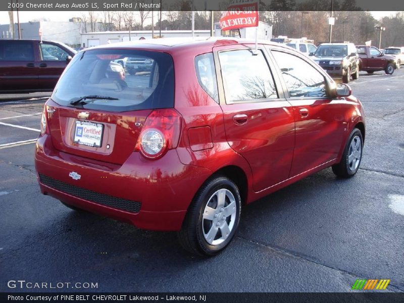 Sport Red / Neutral 2009 Chevrolet Aveo Aveo5 LS