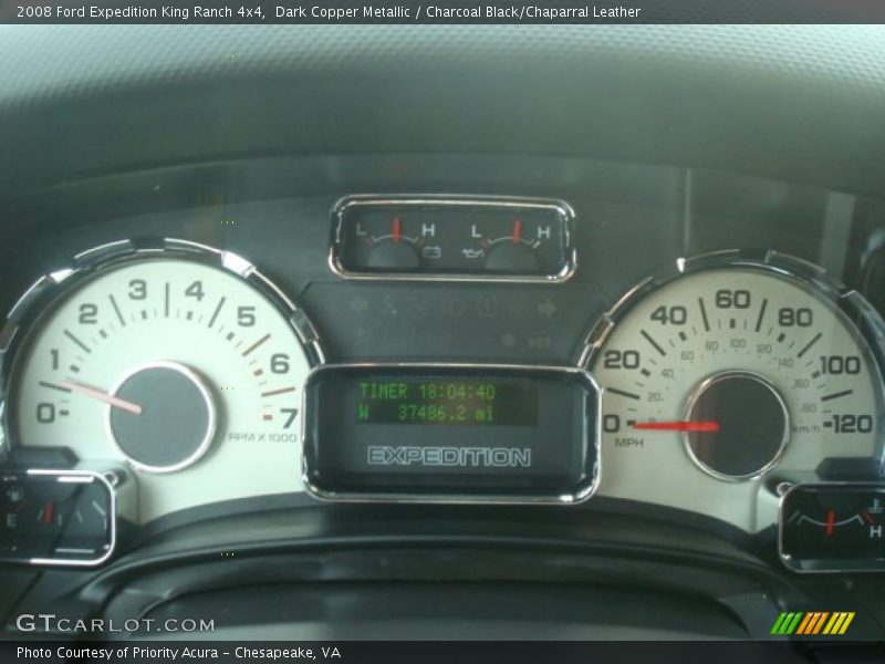 Dark Copper Metallic / Charcoal Black/Chaparral Leather 2008 Ford Expedition King Ranch 4x4