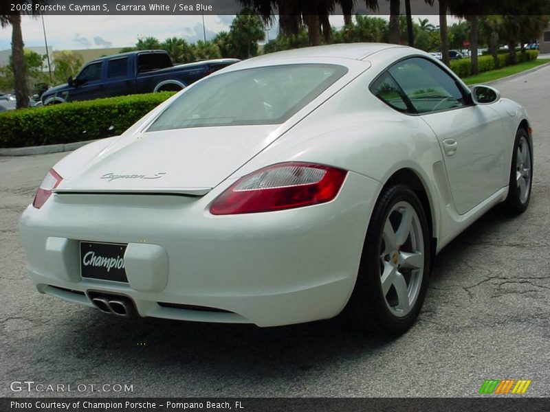 Carrara White / Sea Blue 2008 Porsche Cayman S