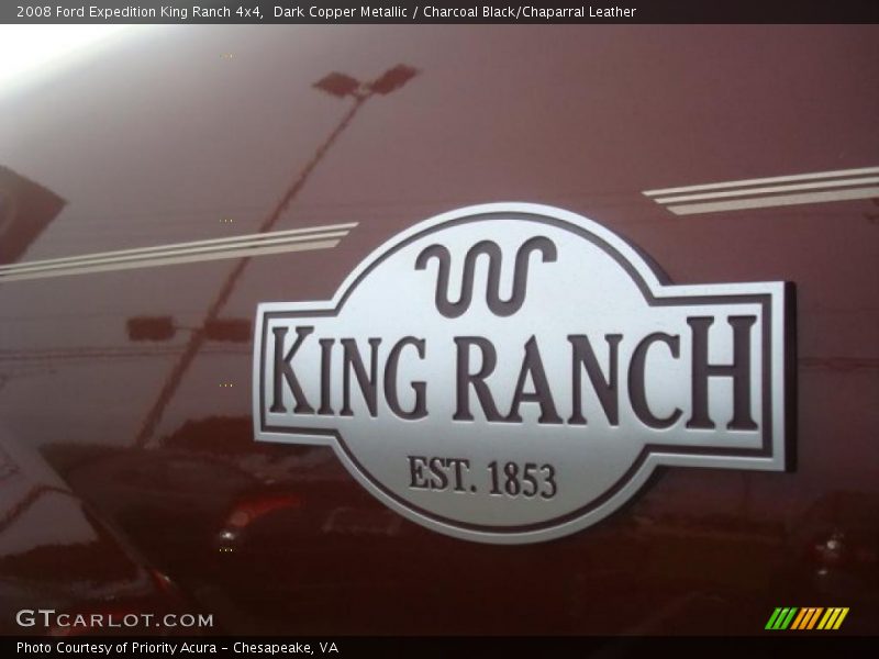 Dark Copper Metallic / Charcoal Black/Chaparral Leather 2008 Ford Expedition King Ranch 4x4