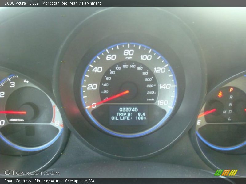 Moroccan Red Pearl / Parchment 2008 Acura TL 3.2