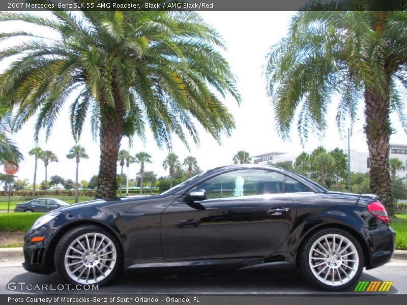 Black / AMG Black/Red 2007 Mercedes-Benz SLK 55 AMG Roadster