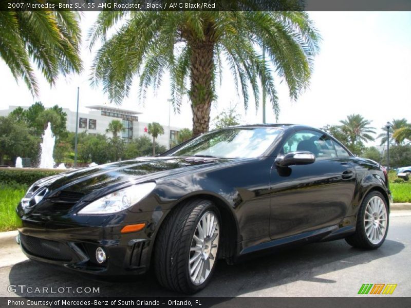 Black / AMG Black/Red 2007 Mercedes-Benz SLK 55 AMG Roadster