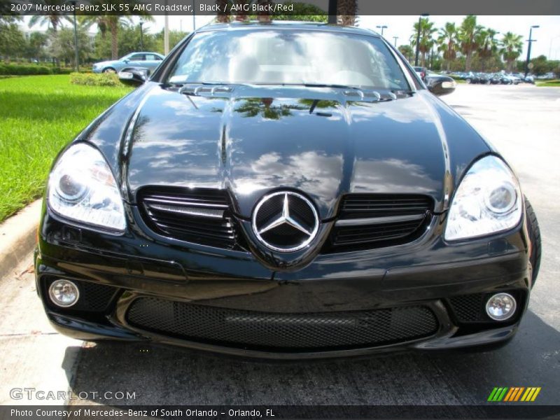 Black / AMG Black/Red 2007 Mercedes-Benz SLK 55 AMG Roadster