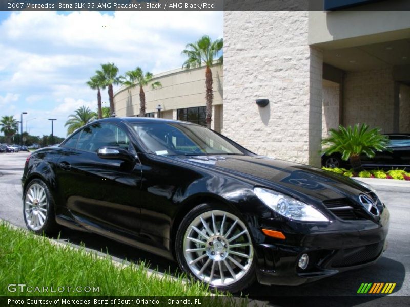 Black / AMG Black/Red 2007 Mercedes-Benz SLK 55 AMG Roadster