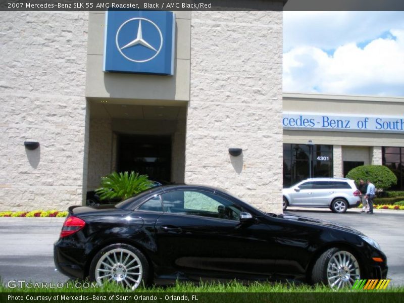Black / AMG Black/Red 2007 Mercedes-Benz SLK 55 AMG Roadster