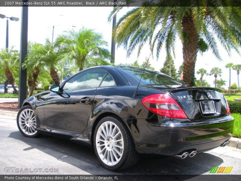 Black / AMG Black/Red 2007 Mercedes-Benz SLK 55 AMG Roadster