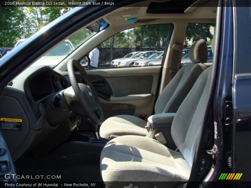 Moonlit Dark Blue / Beige 2006 Hyundai Elantra GLS Sedan