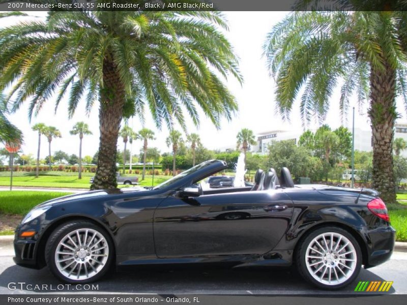 Black / AMG Black/Red 2007 Mercedes-Benz SLK 55 AMG Roadster