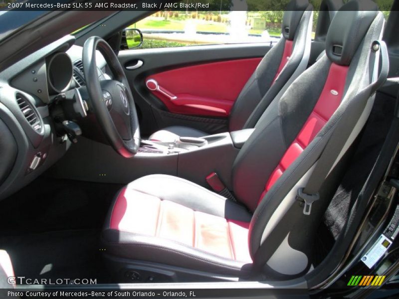 Black / AMG Black/Red 2007 Mercedes-Benz SLK 55 AMG Roadster