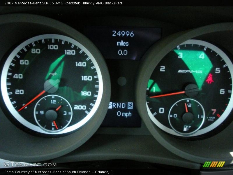 Black / AMG Black/Red 2007 Mercedes-Benz SLK 55 AMG Roadster